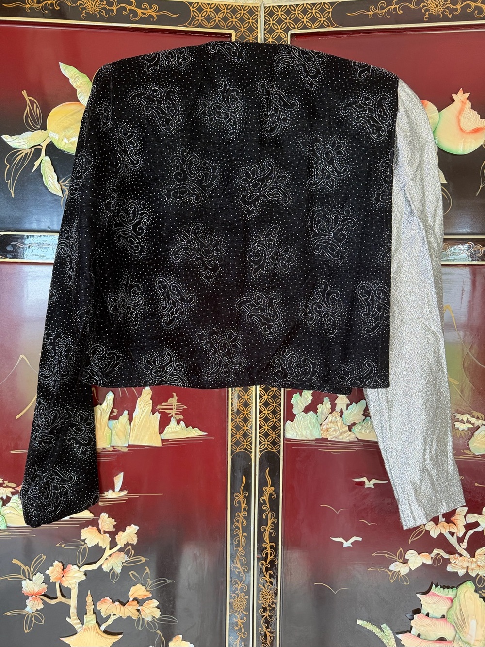 Vintage 80s velvet and lame balloon pants set costume - Picture 4 of 7